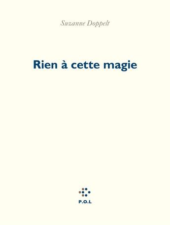 Couverture du livre « Rien à cette magie » de Suzanne Doppelt aux éditions P.o.l