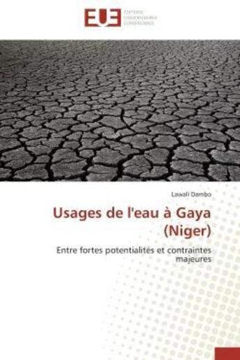 Couverture du livre « Usages de l'eau a gaya (niger) - entre fortes potentialites et contraintes majeures » de Dambo Lawali aux éditions Editions Universitaires Europeennes