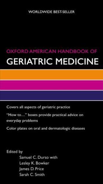 Couverture du livre « Oxford American Handbook of Geriatric Medicine » de Sarah Smith aux éditions Oxford University Press Usa