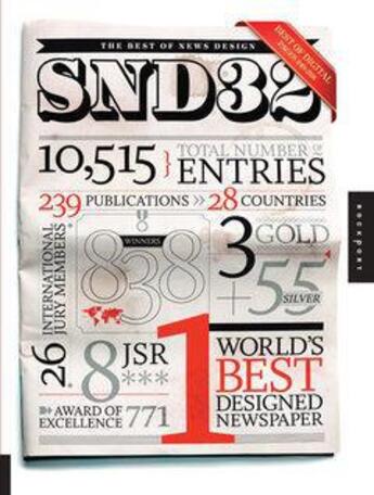 Couverture du livre « The best of news design 32 » de Snd aux éditions Rockport