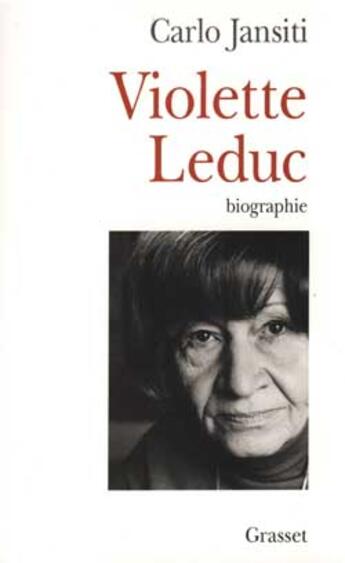 Couverture du livre « Violette leduc » de Jansiti-C aux éditions Grasset