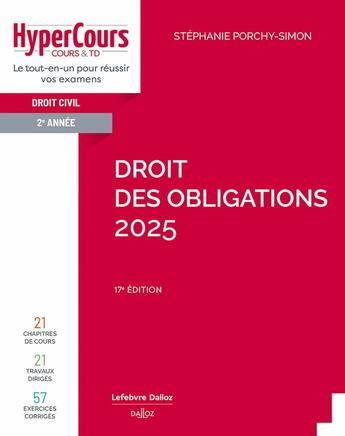 Couverture du livre « Droit des obligations (édition 2025) » de Stephanie Porchy-Simon aux éditions Dalloz