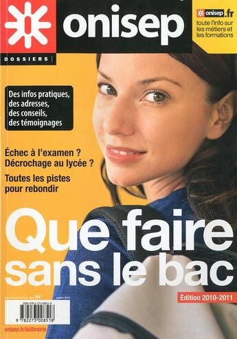 Couverture du livre « Rebondir sans le bac (édition 2010-2011) » de  aux éditions Onisep