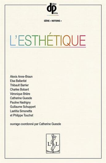 Couverture du livre « L'esthétique » de Catherine Guesde aux éditions Lambert-lucas