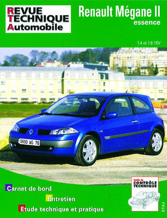 Couverture du livre « Rta 668.1 renault megane 2 diesel depuis 09/02 » de  aux éditions Etai