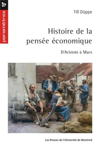 Couverture du livre « Histoire de la pensee economique - d'aristote a marx » de Duppe Till aux éditions Pu De Montreal