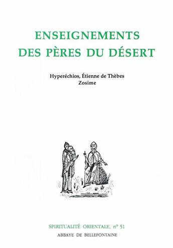 Couverture du livre « Enseignements des pères du désert » de Abadie P aux éditions Bellefontaine