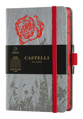 Couverture du livre « Carnet foresta poche ligné rose » de  aux éditions Castelli Milano