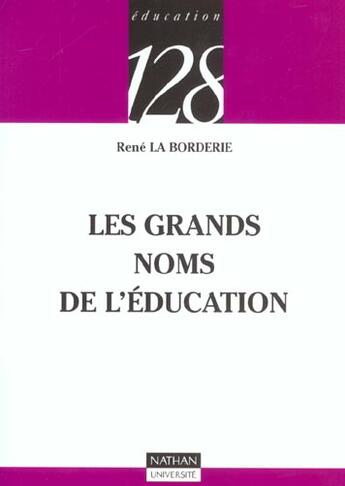 Couverture du livre « Grands noms de l education 262 » de  aux éditions Nathan