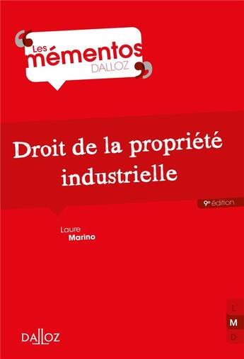 Couverture du livre « Droit de la propriété industrielle » de Laure Marino aux éditions Dalloz