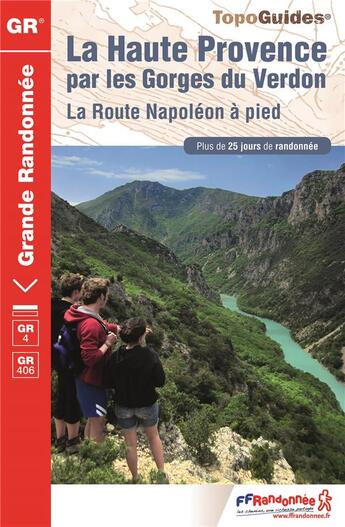 Couverture du livre « La Haute Provence par les Gorges du Verdon ; grande traversée des Préalpes (édition 2016) » de  aux éditions Ffrp