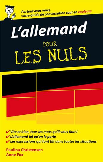 Couverture du livre « L'allemand pour les nuls (2e édition) » de Paulina Christensen et Anne Fox aux éditions First