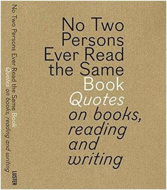 Couverture du livre « No two persons ever read the same book » de Dooreman / Van Aken aux éditions Luster