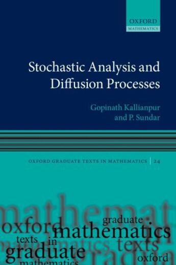 Couverture du livre « Stochastic Analysis and Diffusion Processes » de Sundar P aux éditions Oup Oxford