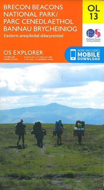 Couverture du livre « Brecon & Beacons national park ; OL13 » de  aux éditions Ordnance Survey