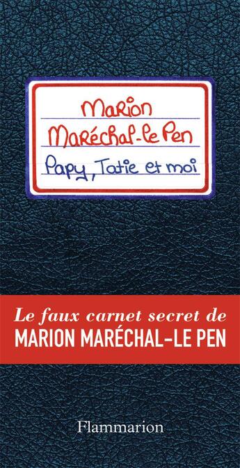 Couverture du livre « Papy, tatie et moi ; le faux carnet secret de Marion Maréchal-Le Pen » de Josselin Bordat aux éditions Flammarion