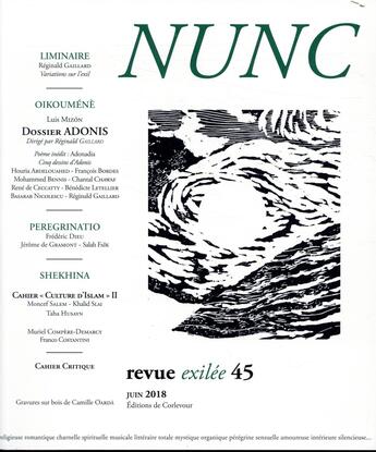 Couverture du livre « REVUE NUNC » de  aux éditions Corlevour