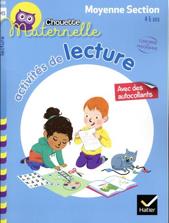 Couverture du livre « Activites de lecture moyenne section » de Albert Cohen aux éditions Hatier