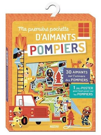 Couverture du livre « Ma premiere pochette d'aimants - pompiers » de Allison Black aux éditions Philippe Auzou