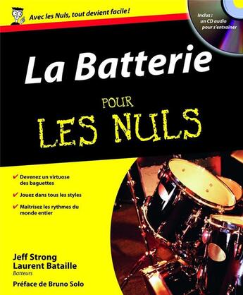 Couverture du livre « La batterie pour les nuls » de Strong/Bataille aux éditions First