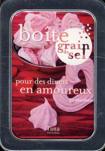 Couverture du livre « Boîte pour des dîners en amoureux ; 50 recettes » de  aux éditions Tana