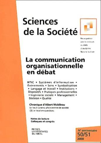 Couverture du livre « La communication organisationnelle en débat » de  aux éditions Pu Du Midi