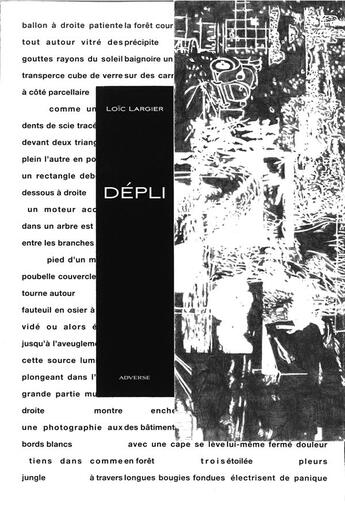 Couverture du livre « Le dépli » de Loic Largier aux éditions Adverse