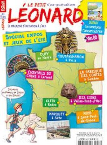 Couverture du livre « Le petit leonard n 248 expositions d'ete et jeux - juillet/aout 2019 » de  aux éditions Le Petit Leonard