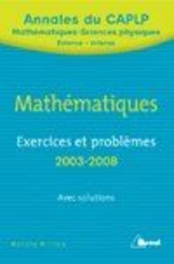 Couverture du livre « Annales de mathematique » de Horvath aux éditions Breal