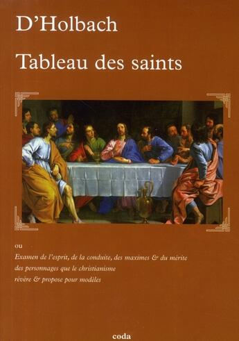 Couverture du livre « Tableau des Saints » de D'Holbach aux éditions Coda