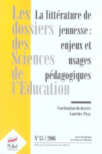 Couverture du livre « Litterature de jeunesse a l'ecole » de  aux éditions Pu Du Midi