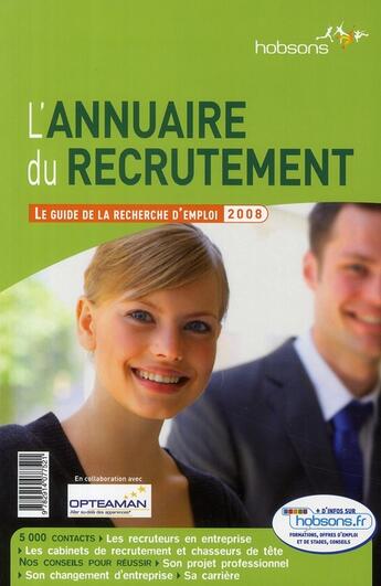 Couverture du livre « L'annuaire du recrutement (édition 2008) » de  aux éditions Espace Grandes Ecoles