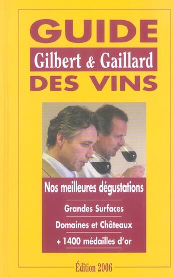 Couverture du livre « Guide Des Vins Gilbert Et Gaillard 2006 » de Gaillard et Gilbert aux éditions Gilbert Et Gaillard