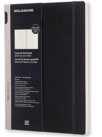 Couverture du livre « Carnet de bureau - format a4 - quadrille - couverture souple noire. » de Moleskine aux éditions Moleskine Papet