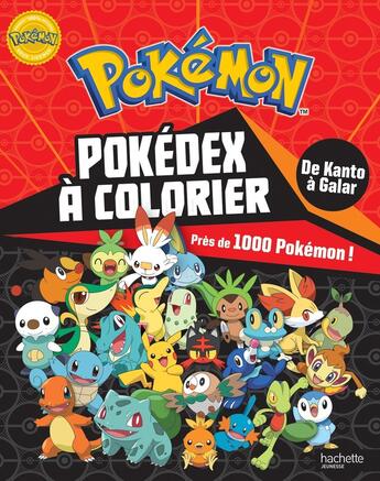 Couverture du livre « Pokemon - pokedex de kanto a galar a colorier » de  aux éditions Hachette Jeunesse