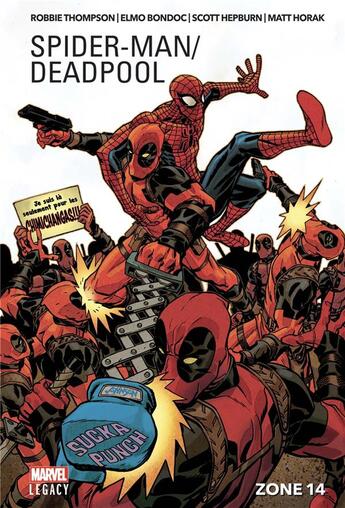 Couverture du livre « Spider-Man / Deadpool Tome 2 : zone 14 » de Scott Hepburn et Robbie Thompson et Elmo Bondoc et Mattt Horak aux éditions Panini