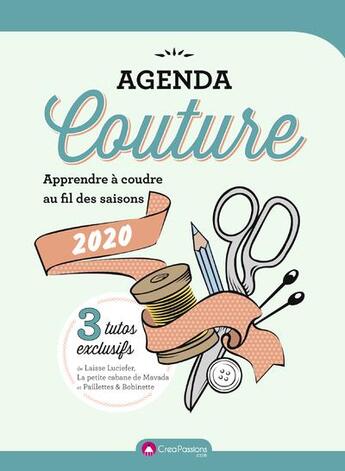 Couverture du livre « Mon agenda couture (édition 2020) » de  aux éditions Creapassions.com