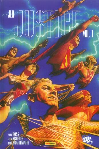 Couverture du livre « JLA justice t.1 » de Alex Ross aux éditions Panini