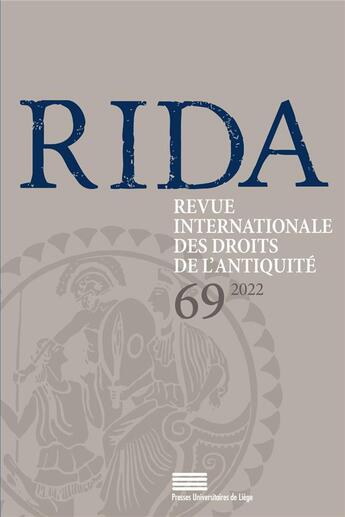 Couverture du livre « Rida 69. revue internationale des droits de l'antiquite » de Gerkens Jean-Francoi aux éditions Pulg