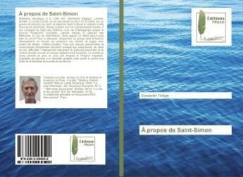 Couverture du livre « A propos de saint-simon » de Constantin Telegat aux éditions Muse