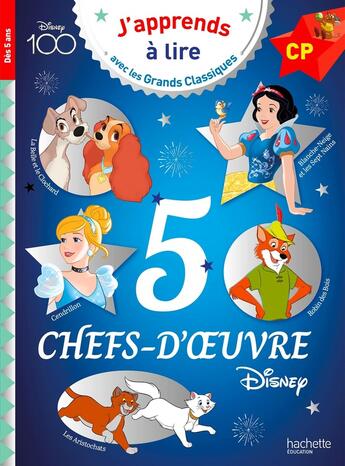 Couverture du livre « Disney - 5 chefs-d'oeuvre de disney cp » de Isabelle Albertin aux éditions Hachette Education