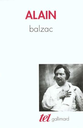 Couverture du livre « Avec Balzac » de Alain aux éditions Gallimard