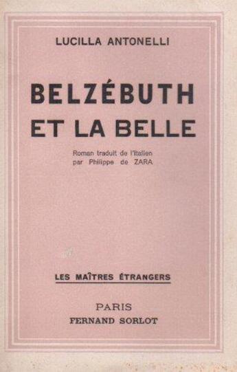 Couverture du livre « Belzébuth et la belle » de Lucia Antonelli aux éditions Nel