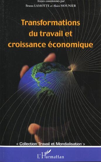 Couverture du livre « Transformations du travail et croissance economique » de  aux éditions L'harmattan