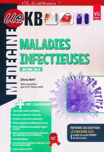 Couverture du livre « UE KB MALADIE INFECTIEUSES » de Olivia May aux éditions Vernazobres Grego