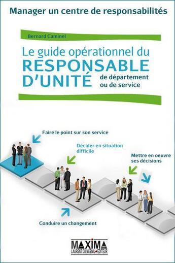 Couverture du livre « Le guide opérationnel du résponsable d'unité de département ou de serviced » de Bernard Caminel aux éditions Maxima