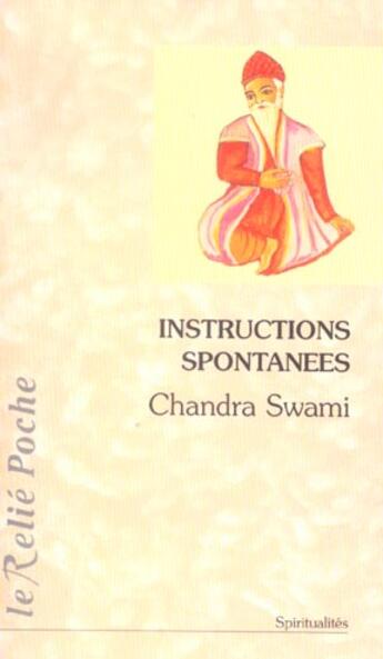 Couverture du livre « Instructions spontanees » de Swami/Amar aux éditions Relie