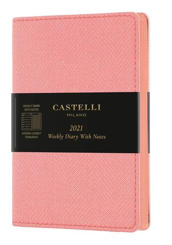 Couverture du livre « Agenda semainier poche harris rose » de Castelli aux éditions Castelli Milano