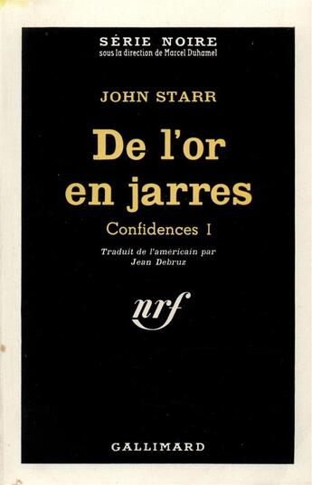 Couverture du livre « De l'or en jarres » de John Starr aux éditions Gallimard