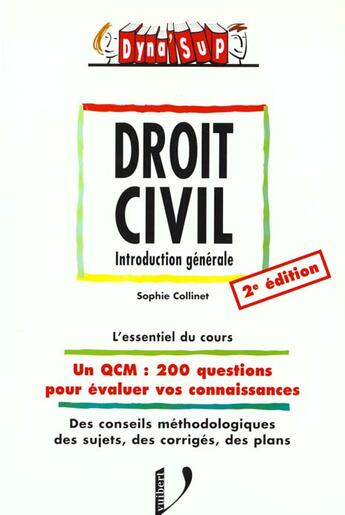 Couverture du livre « Droit Civil » de Sophie Collinet aux éditions Vuibert